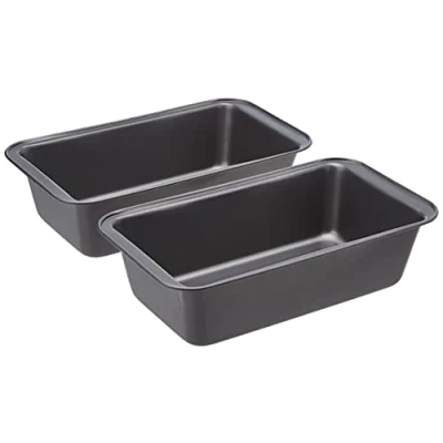 Obrázek AmazonBasics pekáče na pečení, nelepené, uhlíková ocel, 23,5 x 12,7 cm, 2 ks