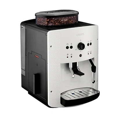 Obrázek Krups Plně automatický kávovar Arabica Picto, tryska na mléčnou pěnu, funkce 2 šálků, otočný regulátor, snadné čištění, pečeť TÜV, bílá, EA810870