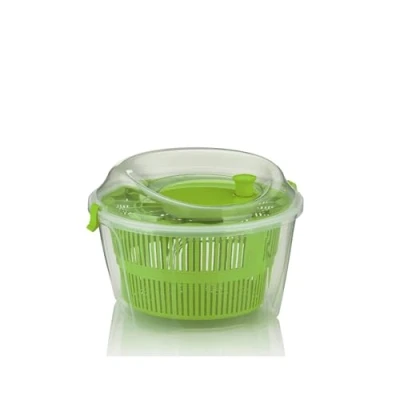 Obrázek Kela MAILIN levotočivý a pravý, Salad spinner, plastové síto cedník na zeleninu, ovoce, penne, prak salát s víkem, PP plast, zelená, Ø 24,5 cm