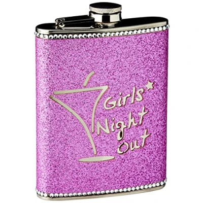 Obrázek Premier Housewares 0508075 placatka z nerezové oceli růžová Girls Night Out, 8 uncí, V 14 x Š 10 D3 cm