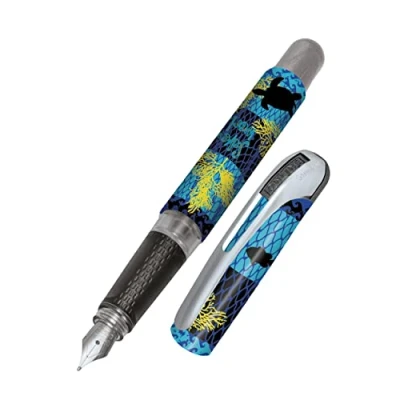 Obrázek Online Plnicí pero College Ozean, inkoustové pro praváky, ergonomická rukojeť, iridiové medium, standardní kazety, vč. kombinované patrony modré, 1 kus (1 balení)