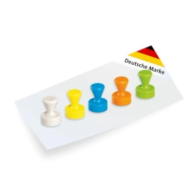 Obrázek MAUL neodymový kuželový magnet s vysokou přilnavostí pro mnohostranné použití moderním designem Ø 12 x 16 mm balení 10 ks různé barvy