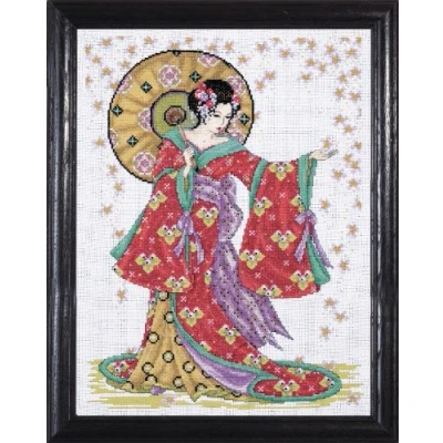 Obrázek Design Works balení křížkovým stehem Red Geisha by Joan Elliott počítaný křížkový steh není předtištěný