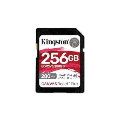 Obrázek Kingston Canvas React Plus V60 SD 256GB SDXC UHS II 280R/150W U3 for Full HD/4K