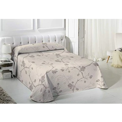 Obrázek VIALMAN Leichte Tagesdecke Sofia 20 für 135 cm Doppelbett Bett Größe 230 x 270 cm, Beige
