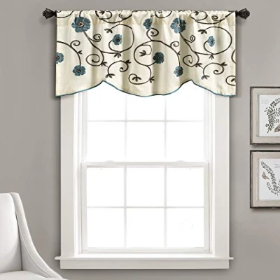 Obrázek Lush Decor Royal Garden Fenster Behandlung Querbehang, blau
