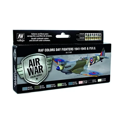 Obrázek Vallejo 071162 Farbset, RAF Tagjäger, WWII, 8x17 ml, Mehrfarbig