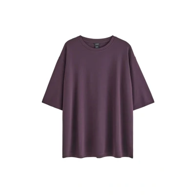 Obrázek Lindex Shortsleeved Jednoduché tričko, Ženy, Velikost: 40/42, Dark dusty lilac