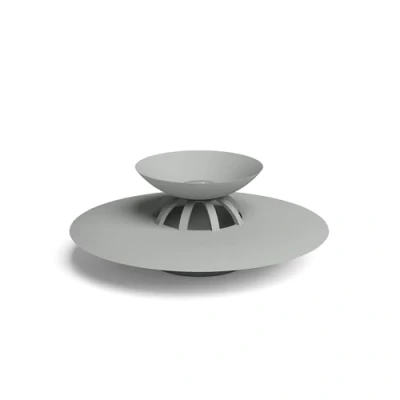 Obrázek Umbra 023464 918 Flex zátka do vany a síto vlasů odtokové zátky sítko sprchy, vany, šedé, 9,5 x 3, 175 cm