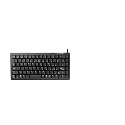 Obrázek CHERRY G84 4100, ultra plochá kompaktní klávesnice, USB připojení, rozložení EU (QWERTY), tlačítko Windows, prostorově úsporná a lehká, 20 milionů dorazů, černá