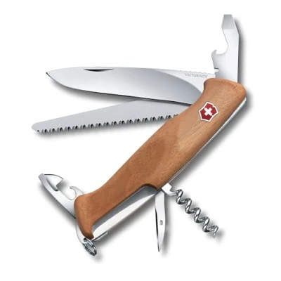 Obrázek Victorinox Švýcarský kapesní nůž velký, Ranger 55, Swiss Army Knife, Multitool, 10 funkcí, aretační čepel, šroubovák
