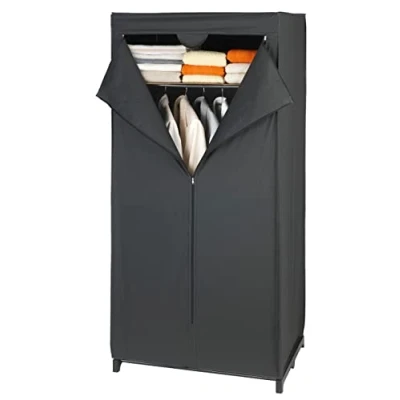 Obrázek Wenko Deep Black 43821010100 Šatníková skříň, plast PEVA, 75 נ150 נ 50 cm, černá