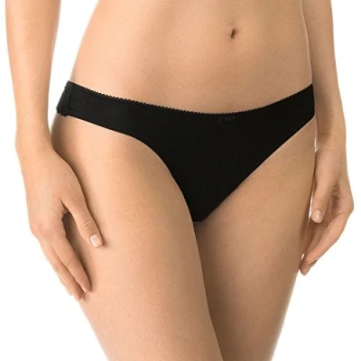 Obrázek Calida Dámské Sensual Secrets String z viskózy Tanga s krajkou na zadní straně, černá