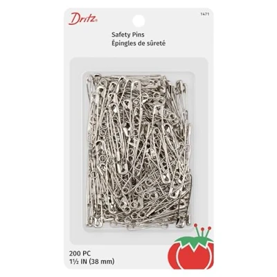 Obrázek Dritz Safety Pins bezpečnostní špendlíky, legovaná ocel, nikl, velikost 2, 200