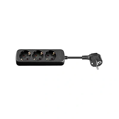 Obrázek Wentronic kabelů dózy lišta (3 x Schuko Kindersicherung) 1,5 m Černá