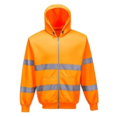 Obrázek PORTWEST B305 Výstražná ochrana mikina s kapucí na zip, 1 kus, L, oranžová, B305ORRL