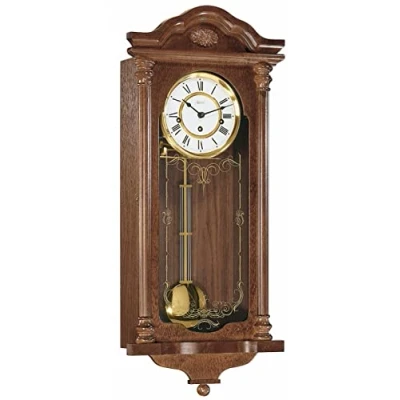 Obrázek Hermle Nástěnné hodiny, kov, dřevo, hnědé, 67 cm x 29 14,5