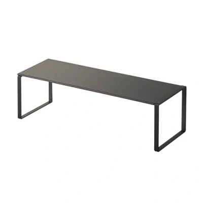 Obrázek Yamazaki 2573 FRAME botník, černý, ocel, minimalistický design, 34 60 x 12 10 cm (DxŠxV)