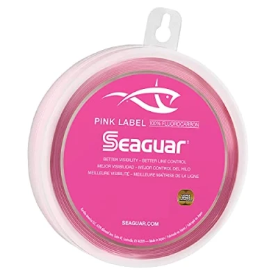 Obrázek Seaguar Unisex růžová etiketa 100% fluorkarbonový návazec, růže, 25 yards