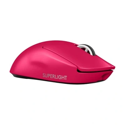Obrázek Logitech G Bezdrátová herní myš PRO X Superlight 2 Lightweight, LIGHTFORCE Hybridní spínač, senzor Hero 2, 44K DPI, 5 programovatelných tlačítek, USB C, PC a Mac růžová