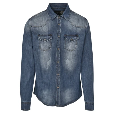 Obrázek Brandit Herren Riley Denimshirt Košile blue, Muži, Velikost: Small, Blue