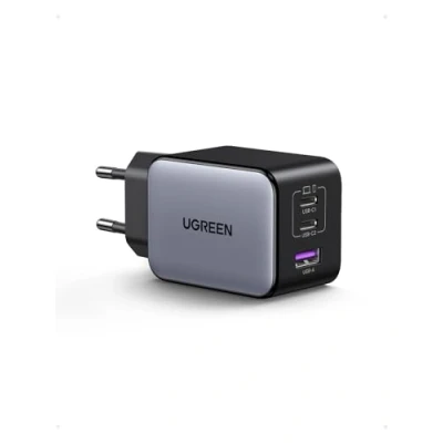 Obrázek UGREEN Nexode X 65W USB C nabíječka Mini PD síťový zdroj 3 porty GaN Charger kompaktní rychlonabíječka PPS 45 W kompatibilní s MacBook Air M2, iPhone 16 Pro Max/ Pro, Galaxy S24 Ultra, Vision