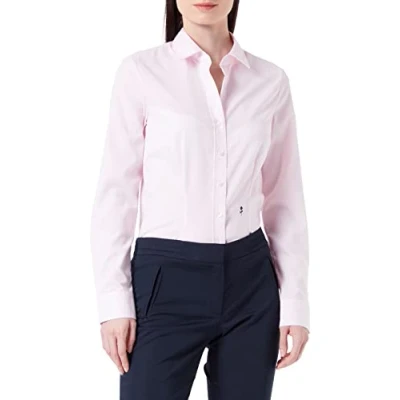 Obrázek Seidensticker Dámská halenka košilová Slim Fit dlouhý rukáv Uni 100% bavlna, Růžová (080613), 38