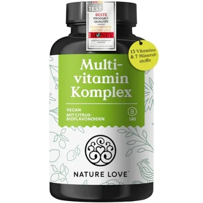 Obrázek Multivitamínový komplex 180 veganských kapslí vitamíny a Z minerály s extraktem ze zeleného čaje citrusovými bioflavonoidy vysoké dávky bioaktivními formami laboratorně testováno,