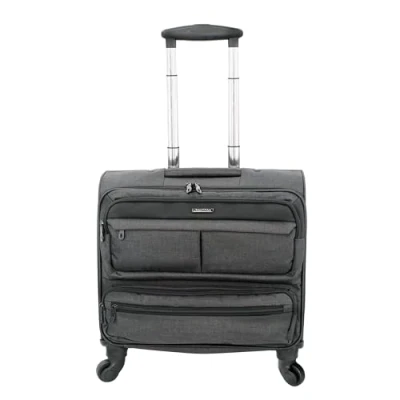 Obrázek LIGHTPAK business kufr na notebook RONNEY laptop strolley multifunkční Overnightcase kolečkách palubní zavazadlo Flightcase Boardcase příruční nylon antracit 46144