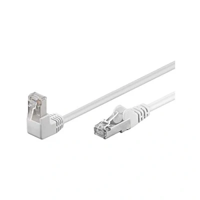 Obrázek Goobay 94183 CAT.5e F/UTP Patch Kabel 90 nach oben gewinkelt, gerade / gewinkeltes Netzwerkkabel, doppelt geschirmt, 10 Meter, weiß