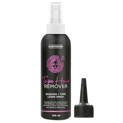 Obrázek GlamXtensions Tape Extensions Löser odstraňovač bondingu Remover s citronovým olejem rozpouštědlo Spray pro prodloužení vlasů, paruky a příčesky (100 ml)