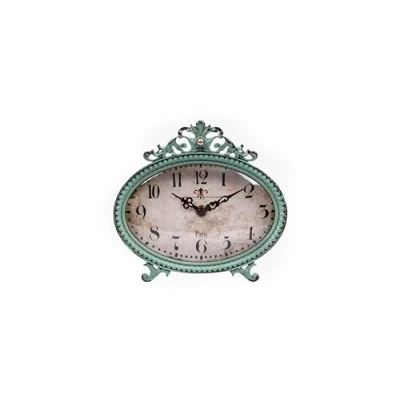 Obrázek Creative beeinflußt Metall rustikal Retro Tisch Uhr, 15,8 cm, Aqua