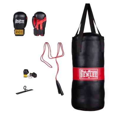 Obrázek BENLEE Rocky Marciano Dětský boxing Bag Punchy Set Boxovací pytel, rukavice, švihadlo a přívěsek na klíče černá, jednotná velikost EU