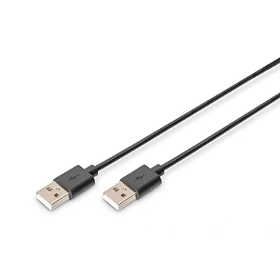 Obrázek DIGITUS USB 2.0 Anschlusskabel 3.0 m A (St) zu 480 Mbit/s Kompatibel Schwarz