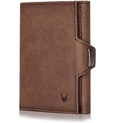 Obrázek DONBOLSO NextGen Slim peněženka Minimal Wallet, hnědá Vintage, S přihrádka na mince