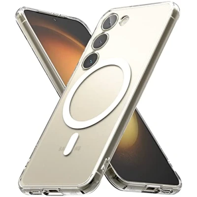 Obrázek Ringke Fusion Magnetic kompatibilní se Samsung Galaxy S23 5G (2023) pouzdro magnetické bezdrátové nabíjení, ochrana proti otiskům prstů Cover Satin Texture Case Matte Clear