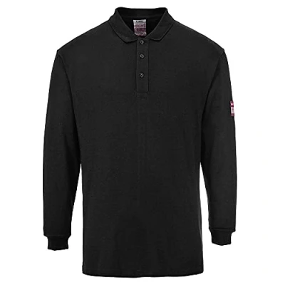Obrázek Portwest FR10 Camisa FR antiestático Polo, color Negro, talla Large
