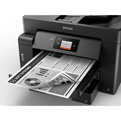 Obrázek Epson EcoTank ET M16600 4 v 1 Mono inkoustová multifunkční zařízení (kopie, skenování, fax, A3, ADF, Full Duplex, WiFi, Ethernet, Display, USB 2. 0), velká nádrž, vysoký dosah, nízké