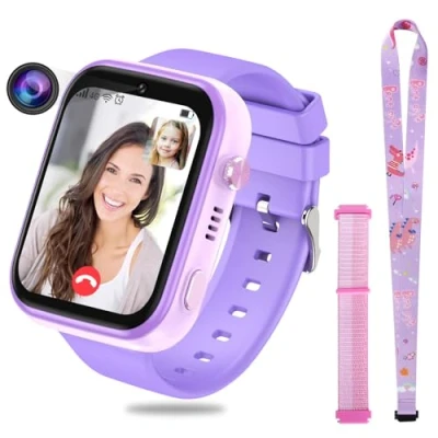 Obrázek OKYUK 4G chytré hodinky pro děti, GPS tracker, několik stylů stolních počítačů na výběr, obousměrné hovory, kompetence obrazu, SOS, WLAN, vodotěsná dotyková obrazovka 412 chlapce a dívky (T45