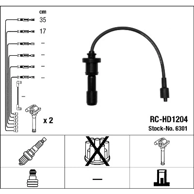 Obrázek NGK 6301 sada zapalovacího vedení