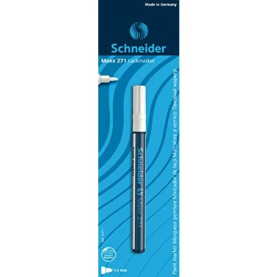 Obrázek psací potřeby Schneider Lackmarker Maxx 271, 1 2 mm, bílá, blisterové kartě