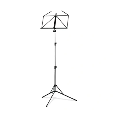 Obrázek K&amp;M 100/5 notový pult černý vytahovací stojan na noty 50 130 cm skládací odkládací přihrádka noty, kovový stativ
