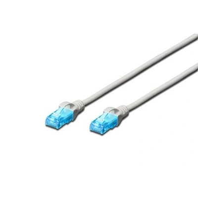 Obrázek DIGITUS LAN Kabel Cat 5e 15m CCA Netzwerkkabel Mit RJ45 U/UTP Ungeschirmt Kompatibel zu 6 &amp; 5 Grau