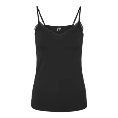 Obrázek Pieces Pckate LACE Singlet Tílko, Ženy, Velikost: XS, Black