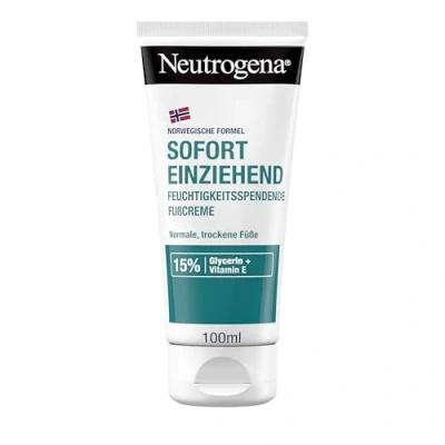 Obrázek Neutrogena Norská receptura krém na nohy s okamžitým vstřebáváním (100 ml) pro normální &amp; suché nohy, hydratační péči o se 15 % glycerinem + vitaminem E