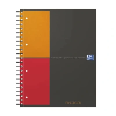 Obrázek Oxford Poznámkový blok A4 Filingbook &quot;International&quot; kostkovaný, 200 stran, 3 přepínací rejstříky