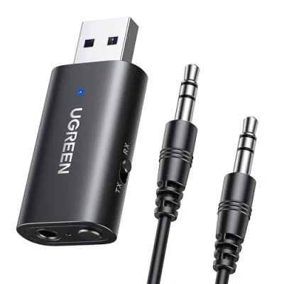 Obrázek UGREEN Bluetooth 5.1 adaptér 2 v 1 vysílač přijímač jack pro TV, sluchátka a stereo zařízení