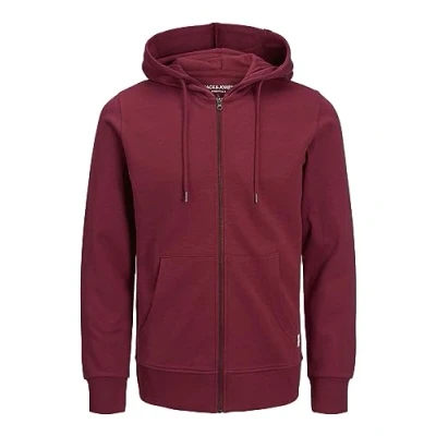 Obrázek JACK &amp; JONES Male bunda s kapucí jednobarevná kapucí, Rhododendron