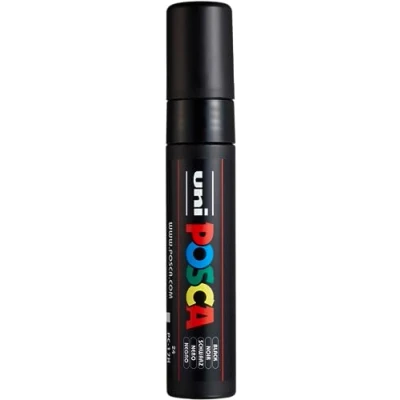 Obrázek uni ball 186399 POSCA Marker PC 17K, s extra širokým obdélníkovým hrotem, černý, 1 kus