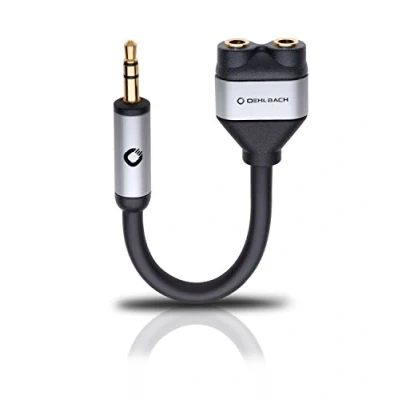 Obrázek OEHLBACH I pro Connect J STRAPS AD Mobile Y adaptér, Jack na 2 x 3,5 mm Jack, mm, černá